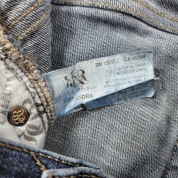 Rock & Republic Jeans Womens 14M 14 32 x 31 Kasandra Blue Bootcut Lowrise - Picture 11 of 12